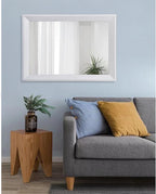 AAZZKANG Rectangular Wall Mirror Decorative Wood Framed Mirrors Large 28"x20" for Farmhouse Bedroom Bathroom Living Room Entryway Hanging Home Decor