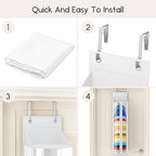Hat Rack for Door and Closet – Large Capacity Hanging Hat Rack Organizer Holds 30-35 Caps, Over the Door Hat Storage Organizer for Bedroom, Entrance or Dorm, 1 Pack, White