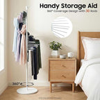 Freestanding Spiral Scarf Rack Stand, Metal Scarf Display Holder with Heavy Base, Scarf Organizer for Closet, for Clothing Store, Apartments, Locker Rooms