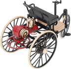 Fdit Retro Alloy Tricycle Ornament High Simulation Classic Car Model 1:12 Scale Decoration for Home, Ideal Model Collectors, Suitable for Wine Cabinet Entrance Decor, Durable and Sturdy Design