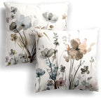 Flower Lumber Throw Pillow Covers 12x20 Set of 2, Flowers Pillow Cushion Cases, Modern Decorative Square Pillowcases for Sofa Couch Bedroom Living Room Car Seat