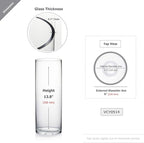 WGV Cylinder Vase Bulk, Diameter 5", Height 14", Clear Glass Floral Planter Container, Tall Centerpiece Arrangement for Wedding Party Event Home Office Decor, 12 Pieces