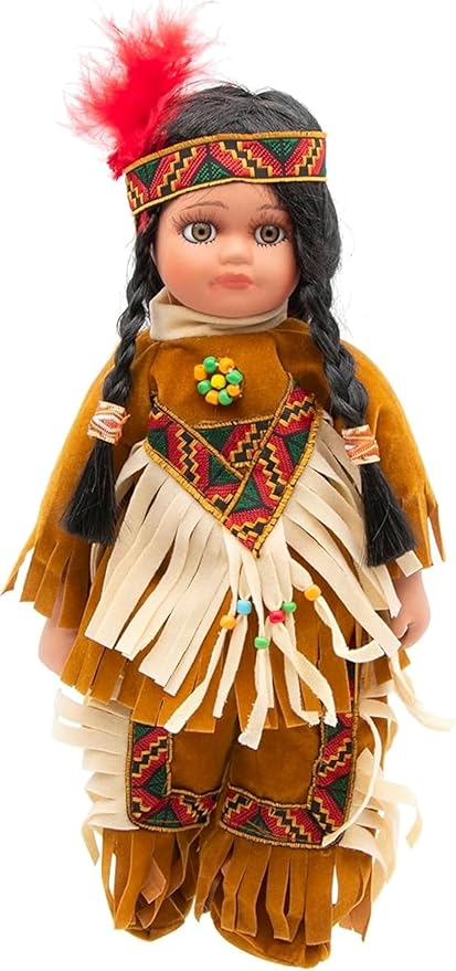 Native American Doll Magena 10-Inch Porcelain Doll