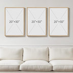 Framed Large Matisse Canvas Wall Art Set of 3, Vintage Neutral Abstract Floral Artwork Prints, Boho Beige Botanical Wall Decor for Living Room, Bedroom, Hallway and Office, Total Size 30x60