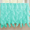 Sweet Home Collection Kitchen Window Tier, Swag, or Valance Curtain Treatment in Stylish and Unique Patterns and Designs for All Home Décor, 36", Sheer Sea