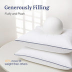 puredown® 16x16 Pillow Inserts Set of 2, Overfilled Down Alternative Decorative Pillows with 100% Cotton Cover, Plush Fluffy Throw Pillows for Couch, Sofa, Bed and Home Decor