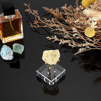 Hipiwe Gold Metal Arm Display Stand Easel with Acrylic Base Small Display Easel Holder for Sphere Crystal Ball Eggs Mineral Geodes Rock Seashell