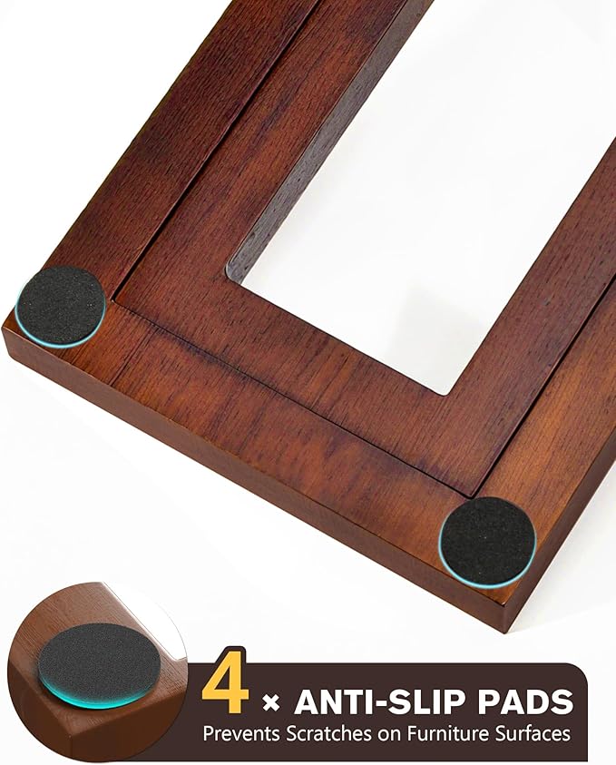 Expandable Vinyl Record Storage, 30-70 LPs Now Playing Record Holder, Wood Vinyl Album Storage Rack for LP Records/Magazines/Music Lovers