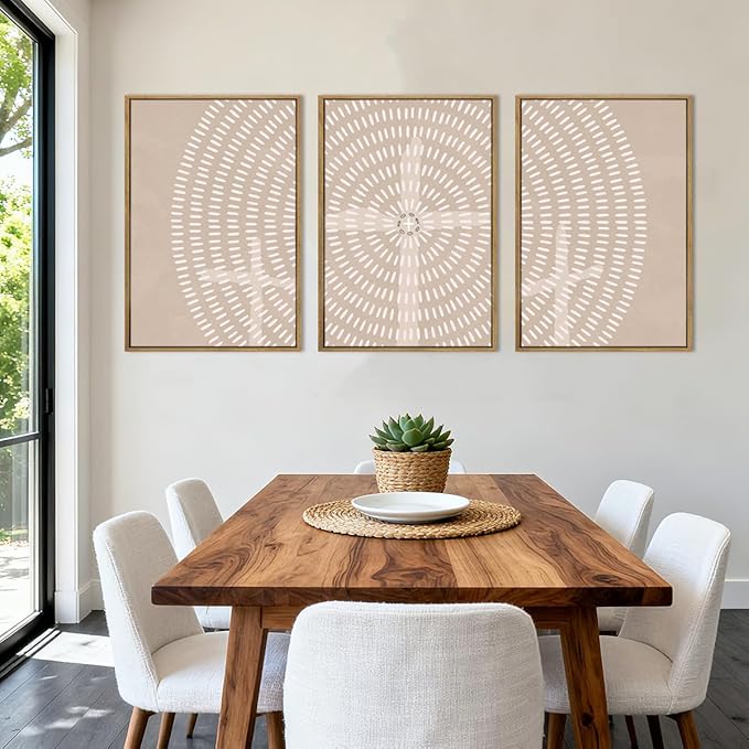 Christian Framed Canvas Wall Art Modern Jesus Wall Decor Abstract Wall Art Set of 3 Jesus Feeds The 5000 Artwork Christian Pictures Modern Religious Wall Paintings for Living Room Bedroom Office Farmhouse 24x36 Inch