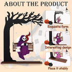 Funny Halloween Desktop Swing Decor, Spooky Indoor Home Decor for Living Room/Kitchen/Tabletop, Gothic Fall Themed Desktop Ornament, Unique Halloween Decoration for Women (Grim Reaper)