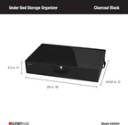 ClosetMaid 20504 Foldable Underbed Storage Bag with Handles, Zipper Closure and Clear Window for Sweaters, Shoes, Blankets with Charcoal Black Finish