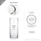 WGV Cylinder Vase Bulk, Diameter 5", Height 12", Clear Glass Floral Planter Container, Tall Centerpiece Arrangement for Wedding Party Event Home Office Decor, 12 Pieces