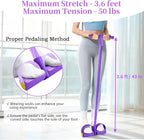 Pedal Resistance Bands with Handles, Durable 6-Tubes Multifunction Pedal Resistance Band, Natural Rubber Foot Pedal Resistance Bands, Fitness Resistance Bands for Abdomen, Waist, Arm, Leg