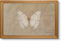 VIYYIEA Vintage Gold Framed Wall Art for Living Room, White Butterfly Canvas Prints Home Decor, Oil Painting Picture, Bedroom Wall Decor Gifts for Friends or Family -【Morpho polyphemus】-(24L x 16W)