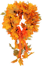 Ochine Fall Harvest Swag for Front Door - Artificial Fall Wreath & Teardrop Swag Decorative Swags for Thanksgiving, Halloween Decor