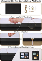 DAHAPYBOO Cork Board with Linen Black 2Pack,Bulletin Board 17"x12", Corkboards for Office Home School Message Board or Vision Board Decoration.