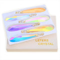 Crystal Glass Christmas Ornaments, 6Pcs Teardrop Prism Hanging Crystals for Christmas Tree,Centerpieces,Wedding,Party Decor (Multicolor)