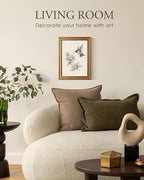VIYYIEA Vintage Gold Framed Wall Art for Living Room, Bird & Flower Canvas Prints Home Decor, Sketch Painting Picture, Bedroom Wall Decor Gifts for Friends or Family -【Wings and Blooms】-(16L x 12W)