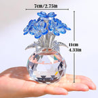 Arikyrist Crystal Forget-Me-Not Bouquet Figurines Gifts for Her Blue Flowers Decoration for Living Room Romantic Presents for Women Mom Friends Birthday Anniversary