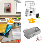 1 Pc Storage Racks, Metal Wire Wall Mounted Magazine Holder, Wall Hanging Organizer holder for Mail Files, Newspapers, Magazines with Tag Slot for Office, Home Organization, Black