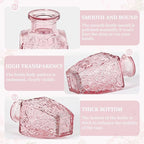 Mini Bud Vases Centerpieces for Tables,Clear Bud Vases for Flowers,Small Flower Vases Suitable for Birthday Party,Anniversary,Wedding Reception,Baby Shower (Pink, 22PCS)