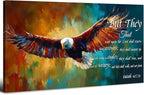 Christian Eagle Wall Art Isaiah 40 31 Poster Bible Verse Wall Decor Inspirational Scripture Canvas Prints Painting Religious Biblical Framed Artwork for Bedroom Living Room Home Decoration 35x70