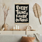 Everything is Figure outable Inspirational Wall Art Decor,Positive Motivational Poster,Affirmations Wall Hanging Poster for Office, Living Room, Bedroom ,Motivational Gift for Birthday,Graduation New job 14x18.5inch(Black)