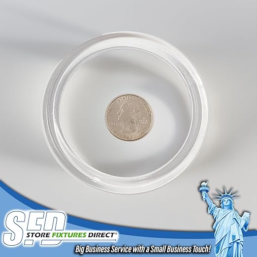 Clear Plastic Retail Scarf Rings - Round Fine Garment Hangers - 2.58" ID - 3.25" OD - 1000 Pack