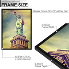 100% Solid Wood 16x22 Picture Frame Set of 2, Black Frame for 16 x 22 Inch Picture Poster Photo, Light Weight 16 by 22 HQ Matte Black Frame for Wall - 2 Pack/Black/16 x22
