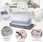TAILI Under Bed Vacuum Storage Bags for Comforters and Blankets, Save 80% Space, Large Capacity Foldable Under Bed Storage Box for Quilts Pillow Blankets Linen, 41" x 17.7" x 6", Jumbo Vacuum Seal