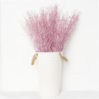 SLK 16-Pack Artificial Glitter Berry Stem Ornaments, Christmas Decorative Glittery Twigs, Picks, Branches for Tree, Wreath, Small Vase, Halloween Party (Pink)