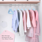 BAGAIL 50 Pack Kids Velvet Hangers 11 Inches Children's Clothes Hangers Non-Slip Baby Hangers for Infant/Toddler (Babyblue)