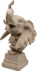 H&W Sandstone Elephant - Statue Decoration for Home/Study/Living Room, Great Collectible Figurines, Best Gift for The Man, Sandstone Color