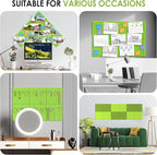 MaxGear Large Cork Board for Wall 36" x 24", Fruit Green Bulletin Board, 6 Pack Felt Wall Tiles with Pushpins, Cork Boards for Office Pin Board Tack Board Cork Boards