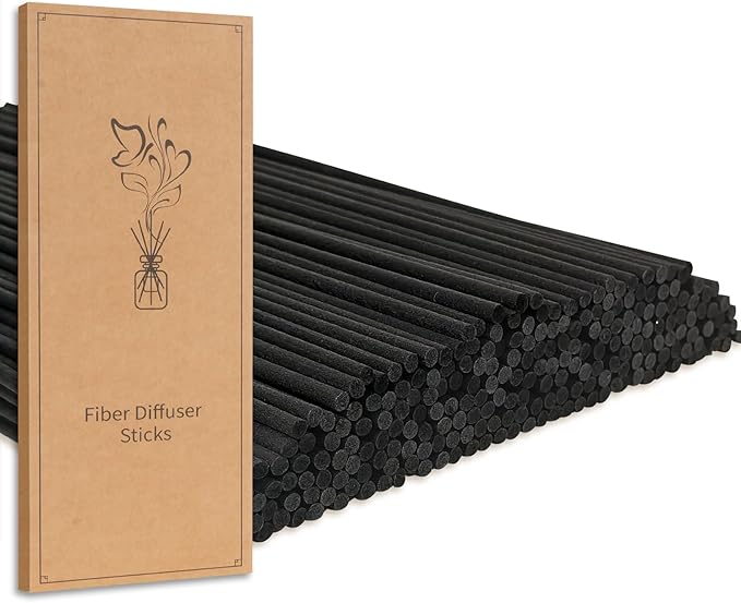 90Pcs Thick Reed Diffuser Sticks-7.5inch/4mm Black Reed Sticks,Diffuser Refills,Suitable for Diffusing Essential Oil Aromas (4mm x 19cm (90pcs))