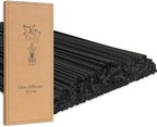 90Pcs Thick Reed Diffuser Sticks-7.5inch/4mm Black Reed Sticks,Diffuser Refills,Suitable for Diffusing Essential Oil Aromas (4mm x 19cm (90pcs))
