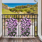 HyeFlora 2PCS Artificial Hanging Flowers for Outdoors Spring Decoration, Faux Daisy Plants Fake Silk Orchid Long Stems UV Resistant Mums for Home Garden Wall Party Indoor Outside Decor