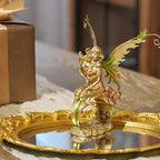 Resin Fairy Statue Elegant Fantasy Decor, Hand-Painted Angel Figurine Graceful Fairy Sculpture for Bookshelf, Mantel, Bedroom Decor, Thoughtful Gift for Women, Girls (Elegant Kneeling)