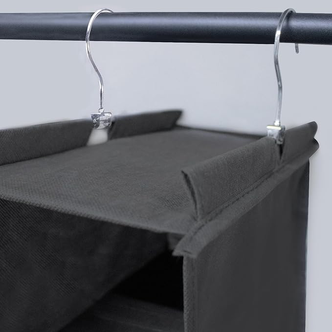 YOUDENOVA Hanging Shoe Organizer, 10-Shelf Closet Shoe Organizers for Closet, Hanging Shoe Storage, Grey, 2 Packs