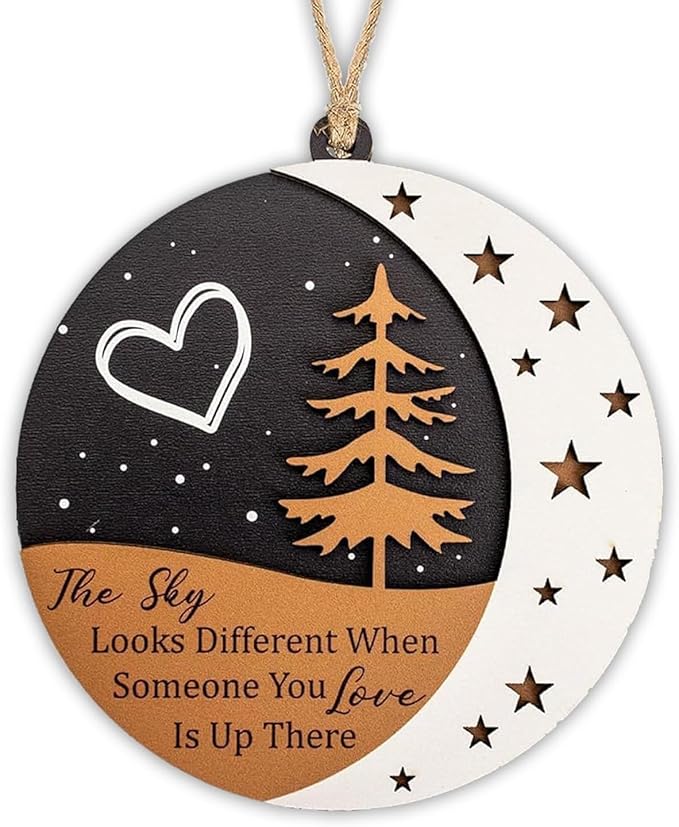 Memorial Christmas Ornament 2026, in Memory of Loved One Ornament, Bereavement Gift for Loss of Father or Mother, Memory Ornaments for Deceased, in Remembrance Gift Keepsake, Sympathy Ornaments Gift
