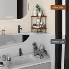 YINMIT Corner Shelf Stand, 2 Tier countertop Corner Organizer Shelf, Freestanding Corner Display Shelf for Small Spaces, Living Room, Bedroom, Bathroom, Kitchen, Office