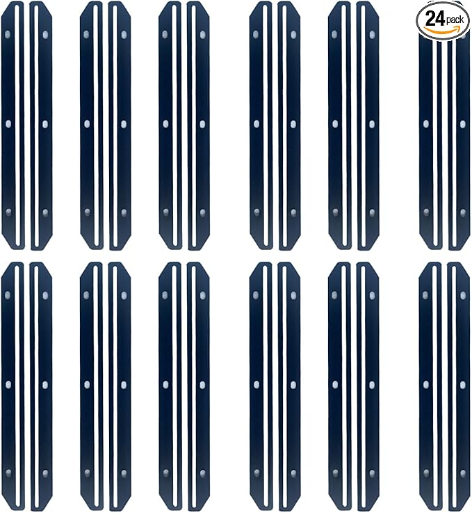 24Pcs Magazine Holder For Binder, 3 Hole Punched，Magazine Organizer, 3 Ring Binder Insert Strips, Organizer, Storage, Black