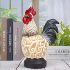 Spring Rooster Snow Globe Decor with 6H Timer, Swirling Glitter Rooster Snowglobe Decorations, USB/Battery Operated, Rooster Glitter Globe for Spring Holiday Home Decor and Gift