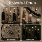 Dream Catchers Handmade Feather Native Home Wall Decoration Black