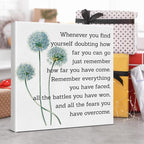 Motivational Quotes Wall Art Decor, Inspirational Graduation Decor Gift, Positive Canvas Posters Painting Artwork for Office Classroom Bedroom Home Decorations (8 X 8 Inches, Framed)
