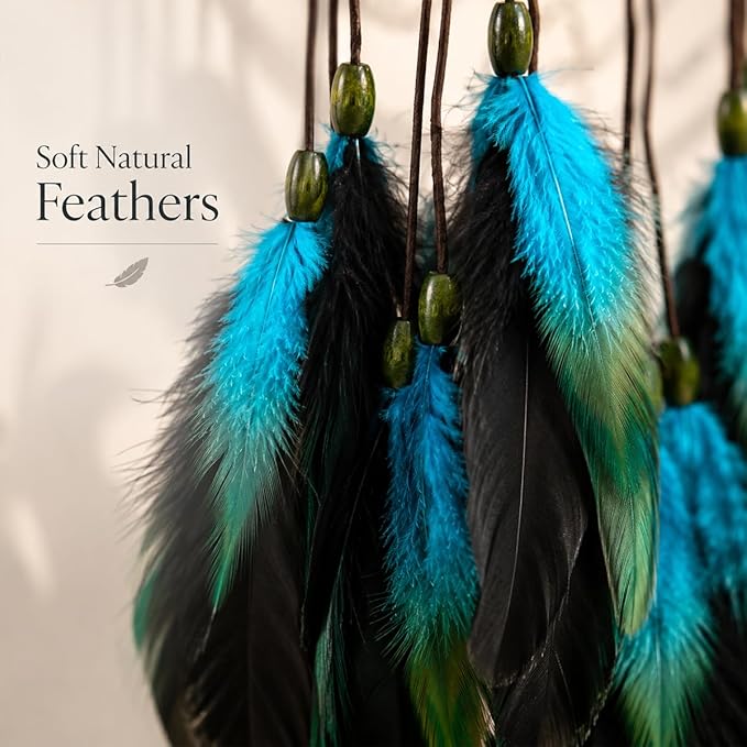 Blue Dream Catchers for Boys Handmade Dreamcatchers Kids Bedroom Wall Hanging Decoration Art Ornament Craft Gift