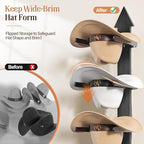Cowboy Hat Rack for Wall, Cowboy Hat Holder Wall Mount Holds up to 4 Hats, Wooden Western Rustic Metal Hat Hanger with Arrow Sign Board, Hat Organizer for Cowboyhat, Fedora,Sun Hats 2 Pack