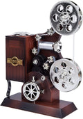 POPGIFTS Movie Projector Music Box, Mini Antique Vintage Music Box Plays Tune for Elise Movie Theater Hollywood Theme for Cinema Time Party Home Decor