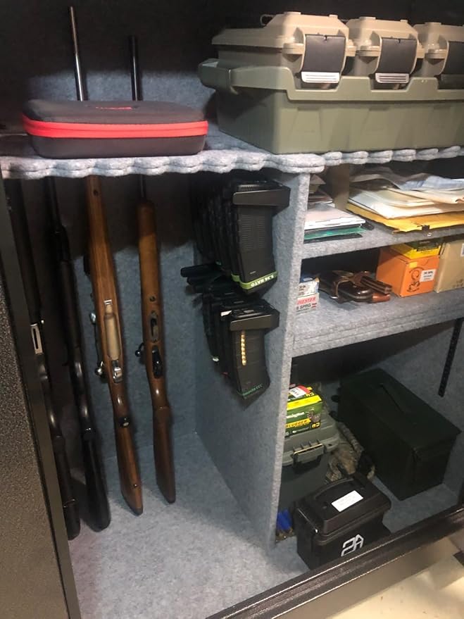 AR10 Wall Mount Mag Holder，PMAG Rack Wall Mount，AR-10 Magazine Hodler， Display Mag Storage for AR 308 Rifle Wall Rack,Home Magazine Storage for Gun Safe,Cabinet,Wall (2 Mounts Hold 12 Mags)