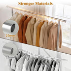 EAGMAK Sturdy Clothing Racks for Hanging Clothes – Metal Clothes Rack with Shelf, Portable Garment Rack for Closet Storage, Laundry Drying & Small Space Clothes Organization, Silver